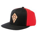 JINX WORLD OF WARCRAFT HORDE LEATHER EMBLEM SNAPBACK HAT 889343153181