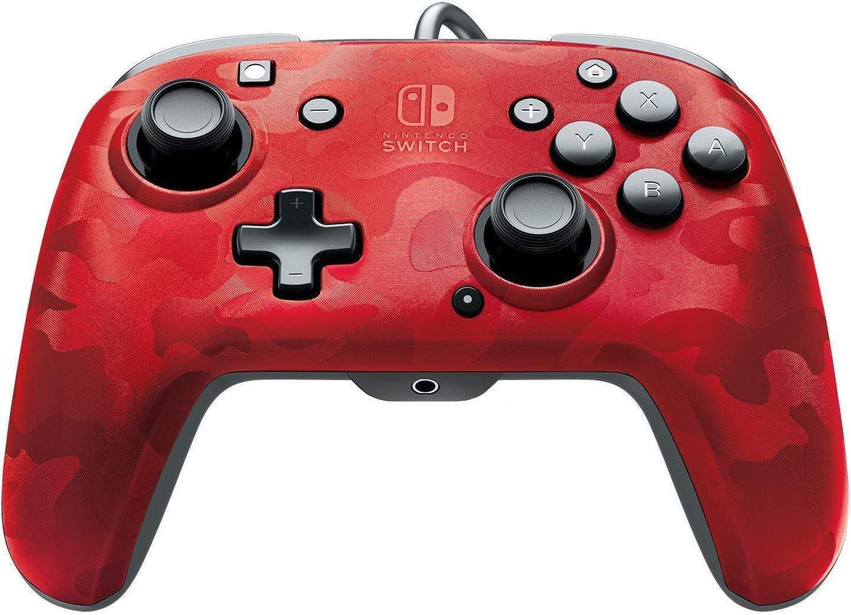 Kontroler PDP žični NINTENDO SWITCH FACEOFF DELUXE CONTROLLER + AUDIO PDP kamuflažno rdeč 708056065706