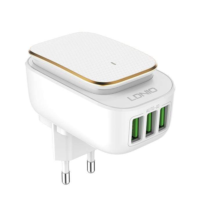 LDNIO SET ADAPTER A3305 220V 3X USB 3,4A + LIGHTNING CABLE + LED LIGHT 6933138744062