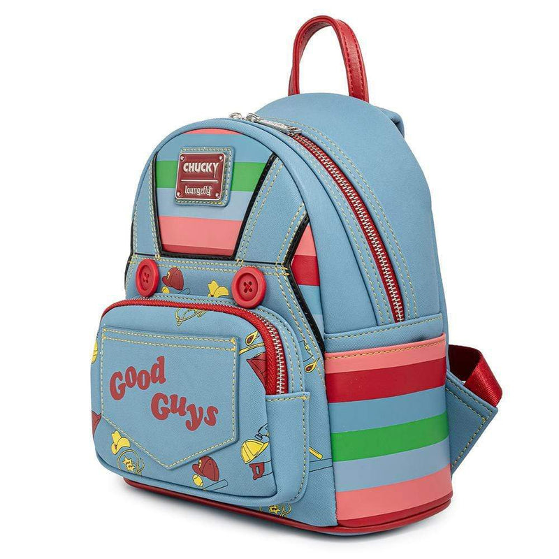 LOUNGEFLY CHILDS PLAY CHUCKY COSPLAY MINI BACKPACK 671803379060