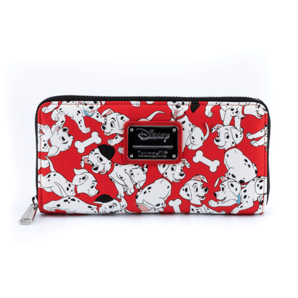 LOUNGEFLY DISNEY 101 DALMATIANS 70TH ANNIVERSARY AOP ZIP AROUND WALLET 671803383159