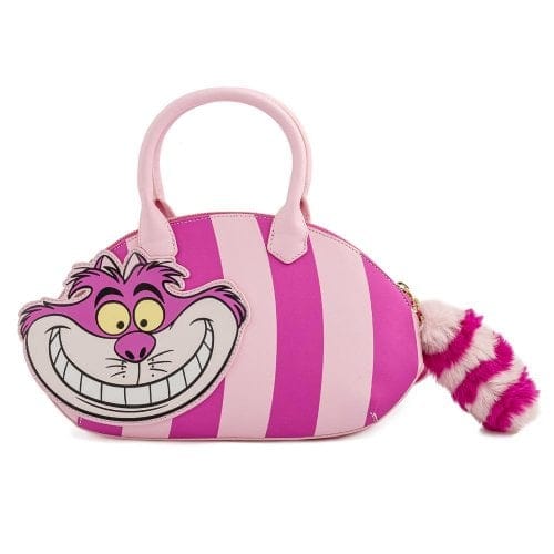 LOUNGEFLY DISNEY ALICE IN WONDERLAND CHESHIRE CAT APPLIQUE CROSS BODY BAG 671803370715