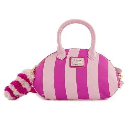LOUNGEFLY DISNEY ALICE IN WONDERLAND CHESHIRE CAT APPLIQUE CROSS BODY BAG 671803370715