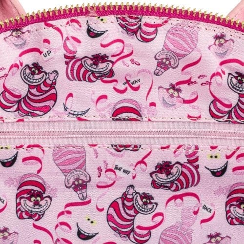 LOUNGEFLY DISNEY ALICE IN WONDERLAND CHESHIRE CAT APPLIQUE CROSS BODY BAG 671803370715