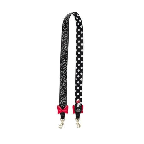 LOUNGEFLY DISNEY AOP MINNIE REVERSIBLE BAG STRAP 671803340961