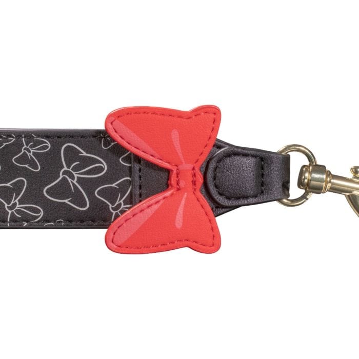 LOUNGEFLY DISNEY AOP MINNIE REVERSIBLE BAG STRAP 671803340961