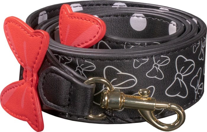 LOUNGEFLY DISNEY AOP MINNIE REVERSIBLE BAG STRAP 671803340961