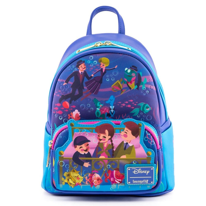 LOUNGEFLY DISNEY BEDKNOBS AND BROOMSTICKS BEAUTIFUL BRINY BALLROOM MINI BACKPACK 671803399334