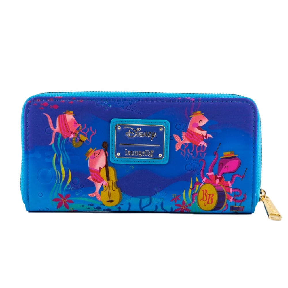 LOUNGEFLY DISNEY BEDKNOBS AND BROOMSTICKS UNDERWATER ZIP AROUND WALLET 671803399341