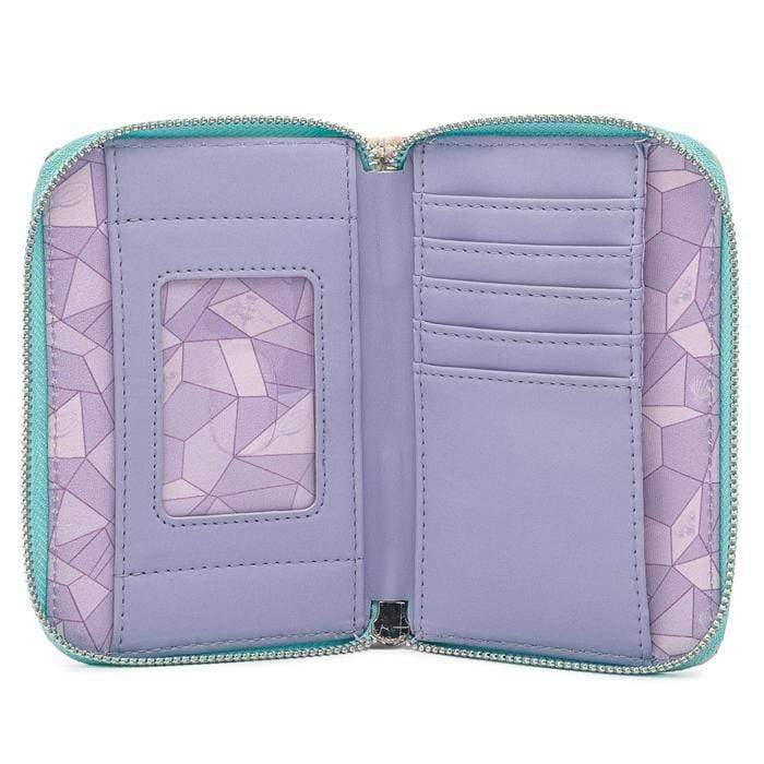 LOUNGEFLY DISNEY CRYSTAL SIDEKICKS AOP ZIP AROUND WALLET 671803374119