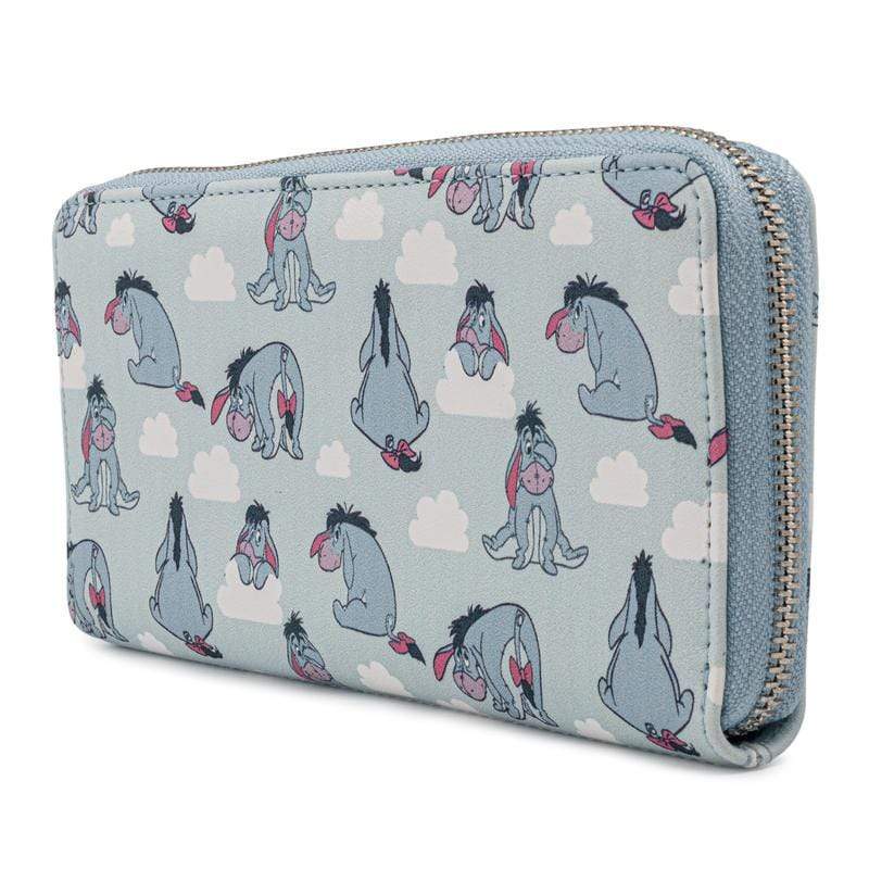 LOUNGEFLY DISNEY EEYORE AOP ZIP AROUND WALLET 671803374911