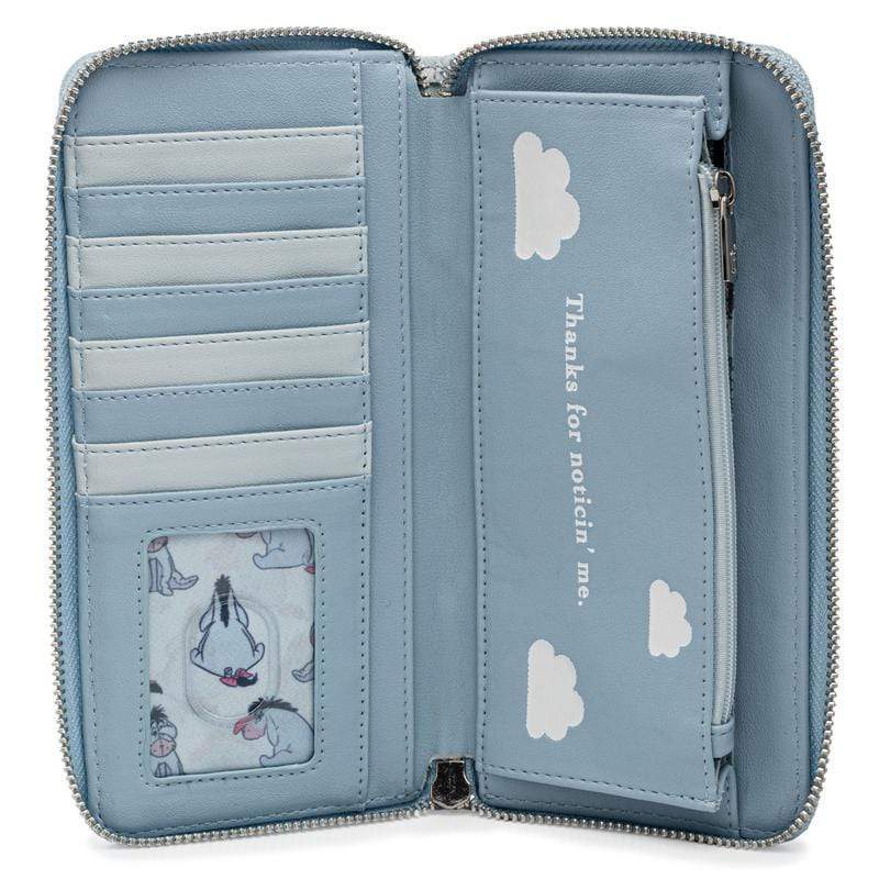 LOUNGEFLY DISNEY EEYORE AOP ZIP AROUND WALLET 671803374911