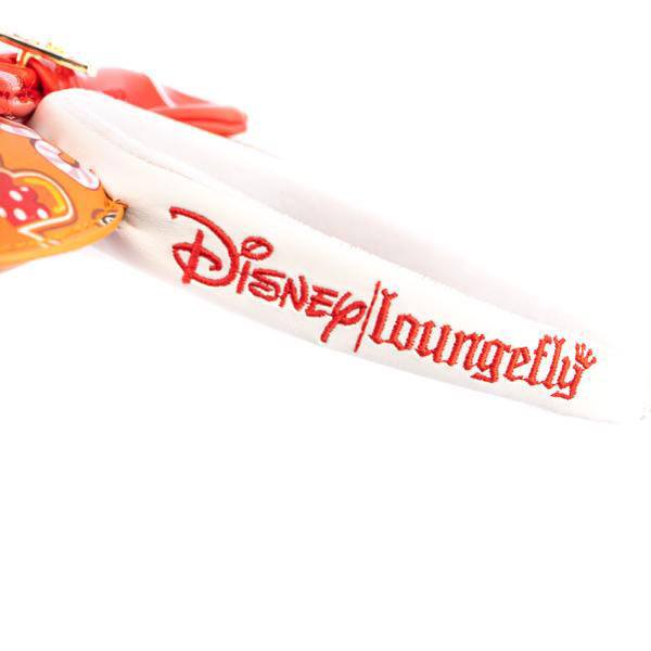 LOUNGEFLY DISNEY GINGER BREAD AOP PATENT BOW HEART HEADBAND 671803383265