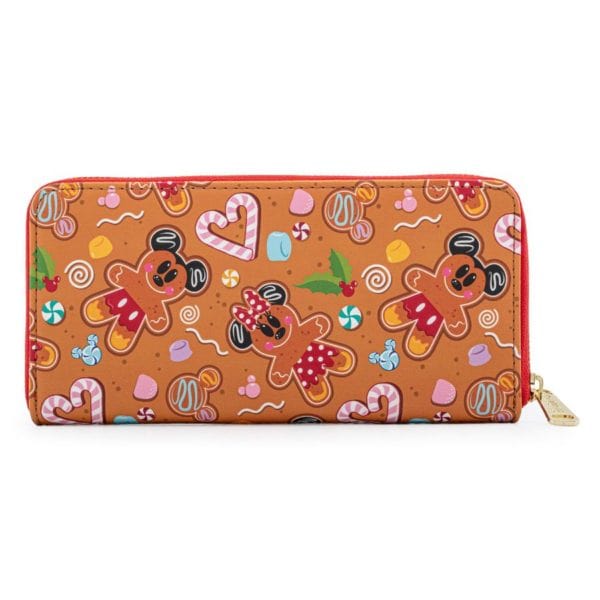 LOUNGEFLY DISNEY GINGER BREAD AOP ZIP AROUND WALLET 671803383289