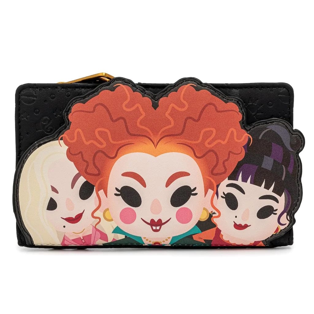 LOUNGEFLY DISNEY HOCUS POCUS SANDERSON SISTERS FLAP WALLET 671803377462