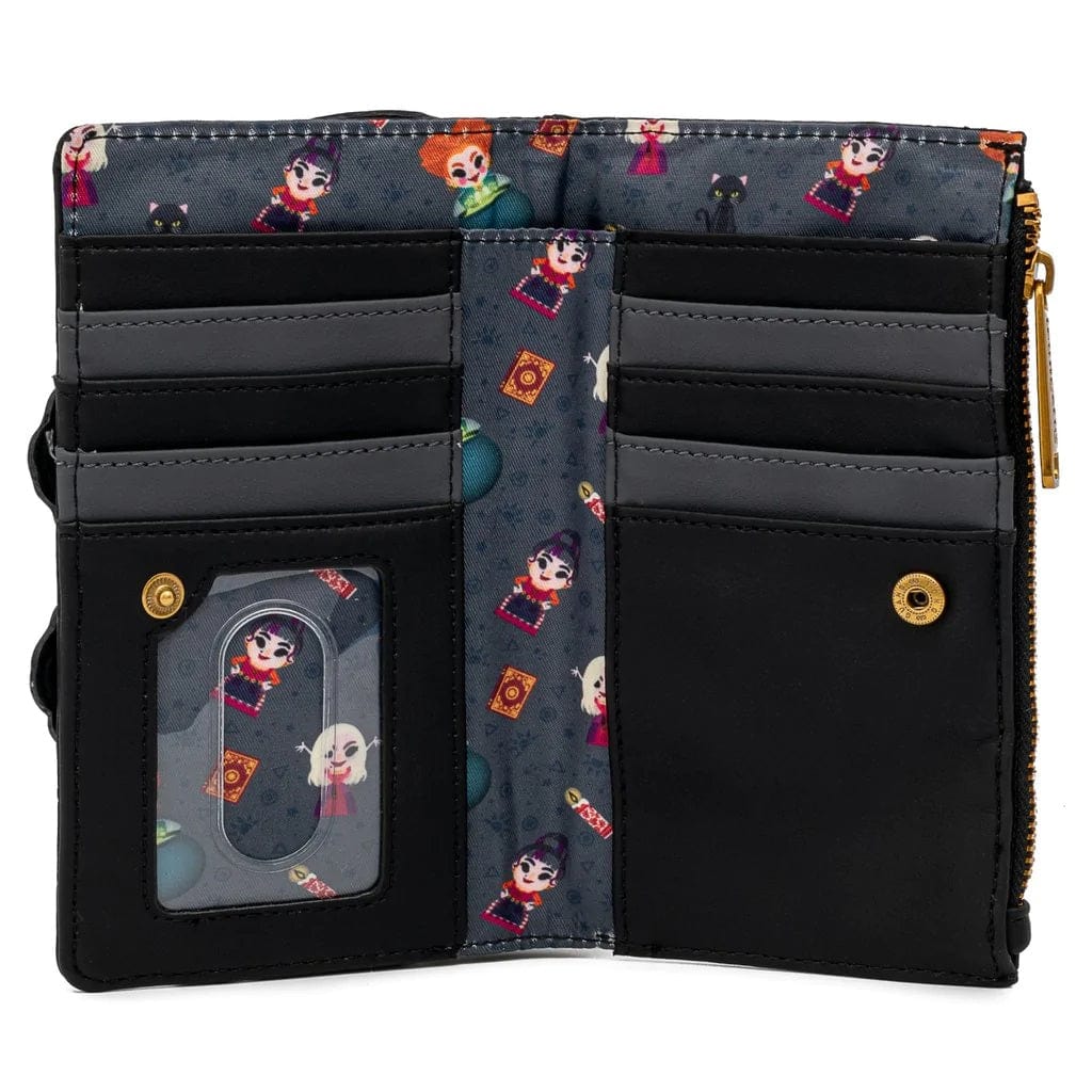 LOUNGEFLY DISNEY HOCUS POCUS SANDERSON SISTERS FLAP WALLET 671803377462