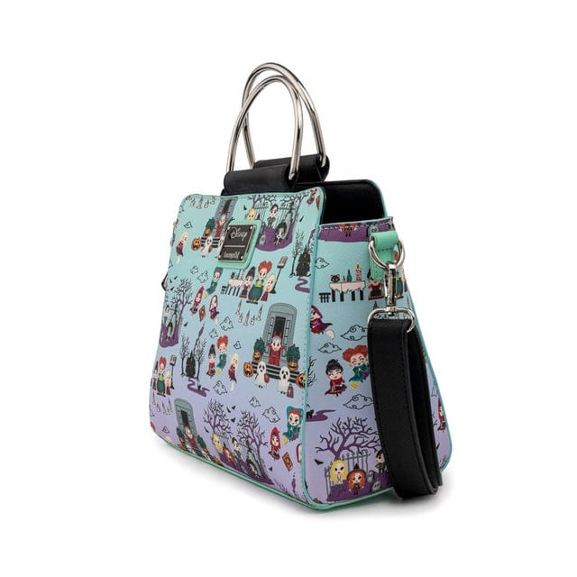 LOUNGEFLY DISNEY HOCUS POCUS SCENE AOP CROSSBODY BAG 671803377677
