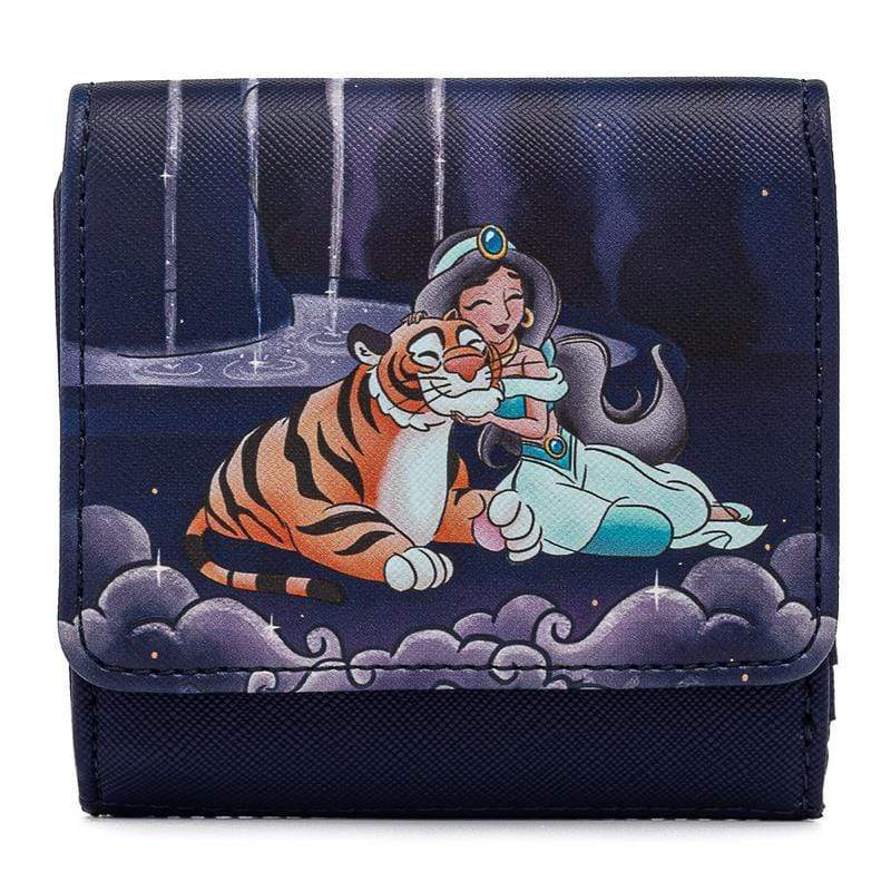 LOUNGEFLY DISNEY JASMINE CASTLE KISSLOCK WALLET 671803375925