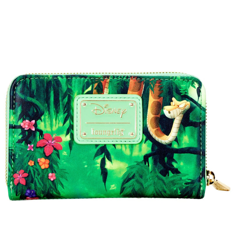 LOUNGEFLY DISNEY JUNGLE BOOK BARE NECESSITIES ZIP AROUND WALLET 671803404274