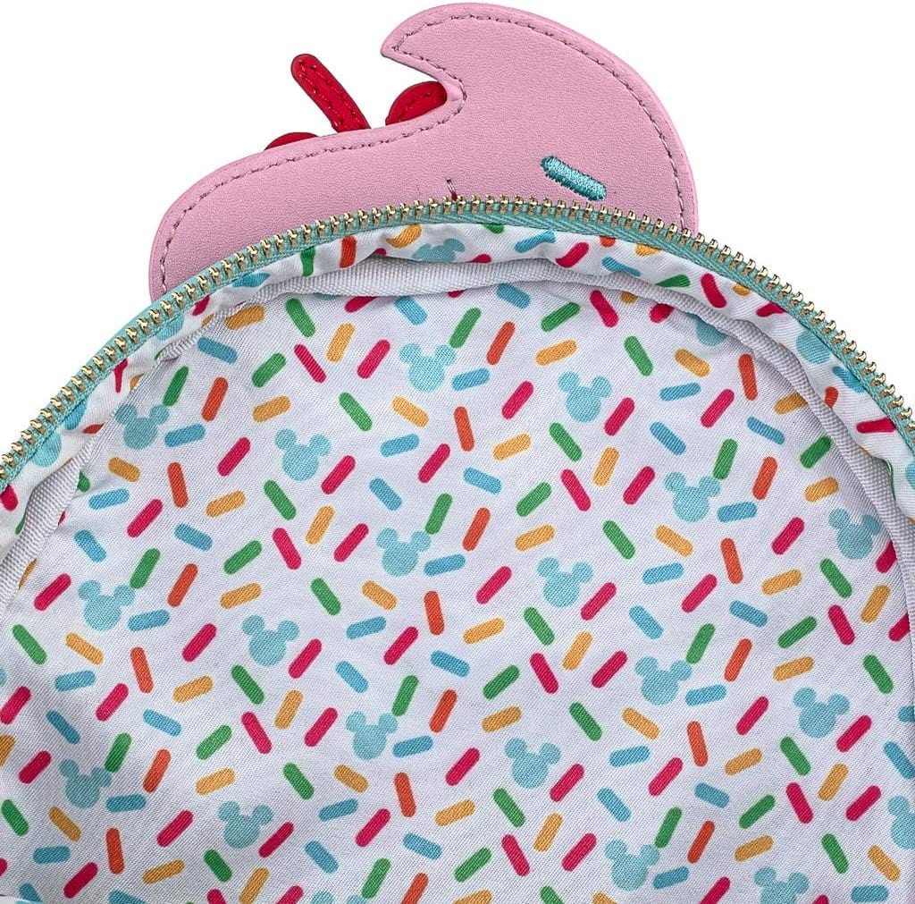 LOUNGEFLY DISNEY MICKEY AND MINNIE SWEETS ICE CREAM MINI BACKPACK 671803360693