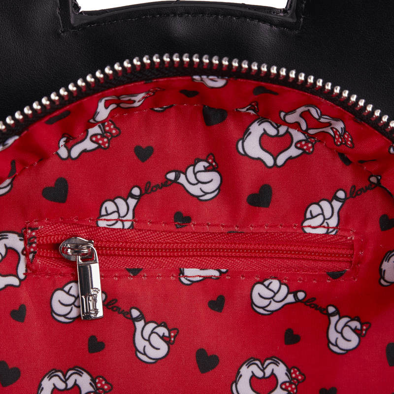 LOUNGEFLY DISNEY MICKEY AND MINNIE VALENTINES REVERSIBLE CROSS BODY 671803401143