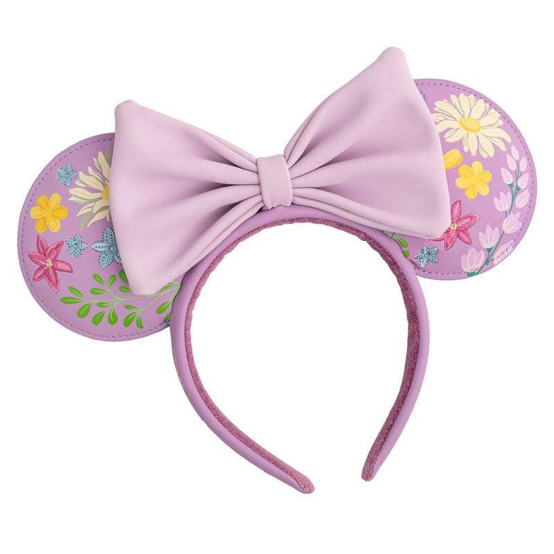 LOUNGEFLY DISNEY MINNIE EMBROIDERED FLOWERS HEADBAND 671803376144