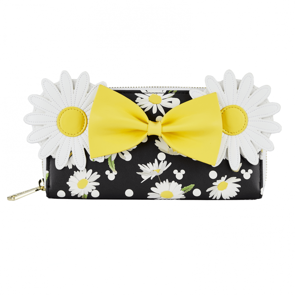 LOUNGEFLY DISNEY MINNIE MOUSE DAISIES ZIP AROUND WALLET 671803400641