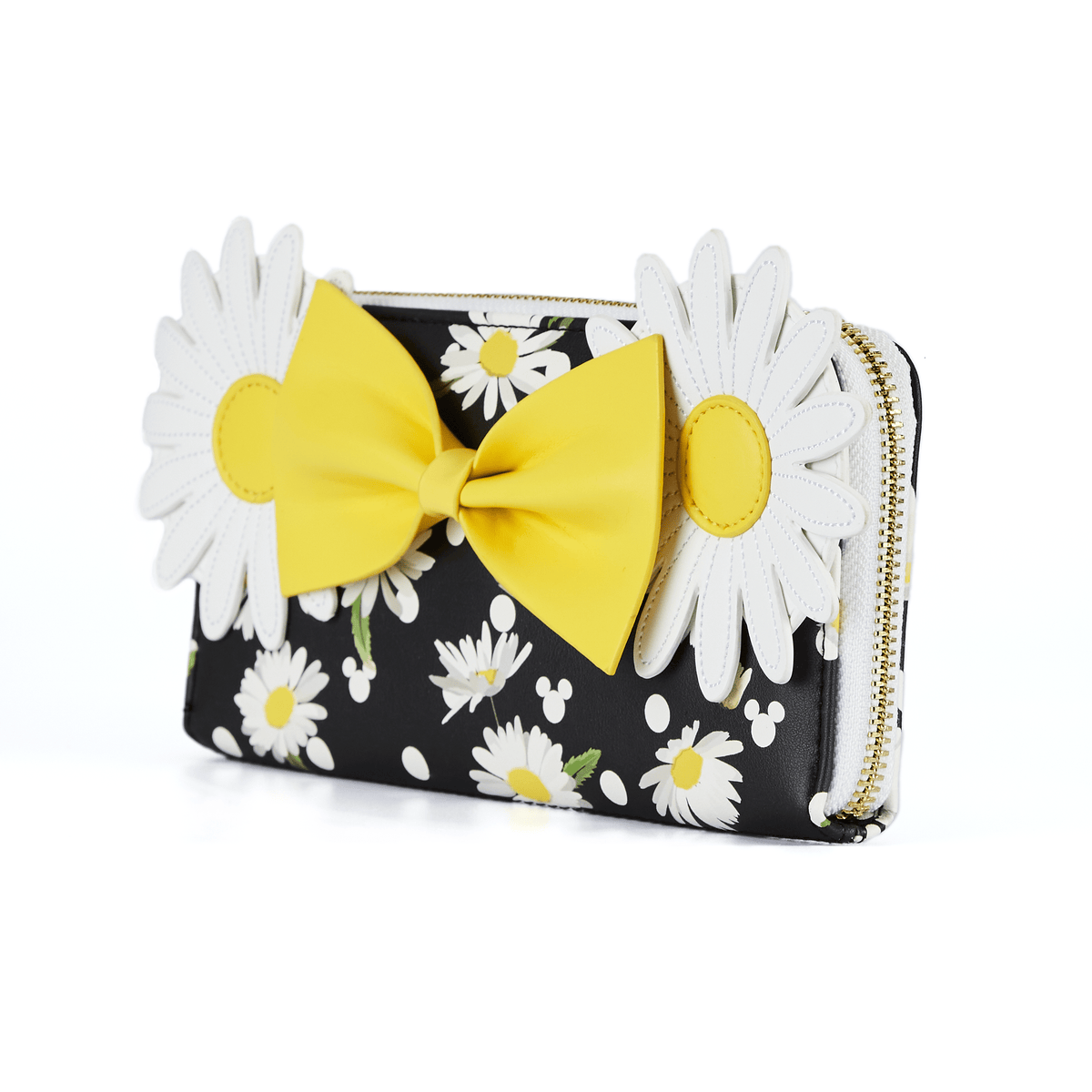 LOUNGEFLY DISNEY MINNIE MOUSE DAISIES ZIP AROUND WALLET 671803400641
