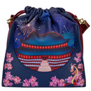 LOUNGEFLY DISNEY MULAN CASTLE CINCH SACK CROSS BODY BAG 671803404571