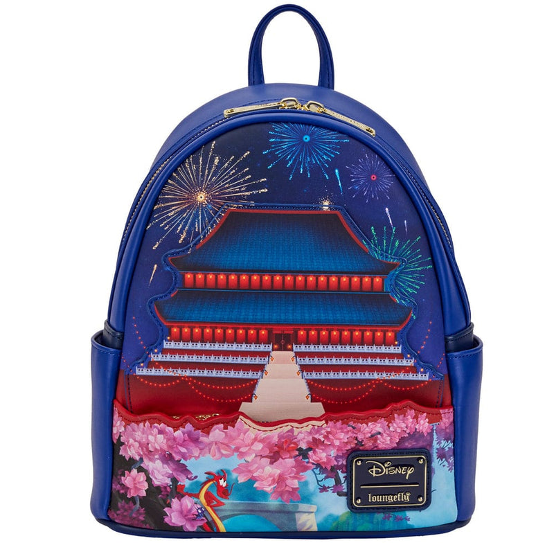 LOUNGEFLY DISNEY MULAN CASTLE LIGHT UP MINI BACKPACK 671803404540