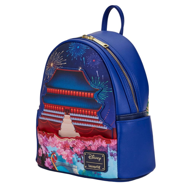 LOUNGEFLY DISNEY MULAN CASTLE LIGHT UP MINI BACKPACK 671803404540