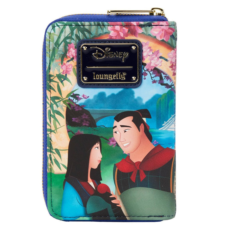 LOUNGEFLY DISNEY MULAN CASTLE ZIP AROUND WALLET 671803404557