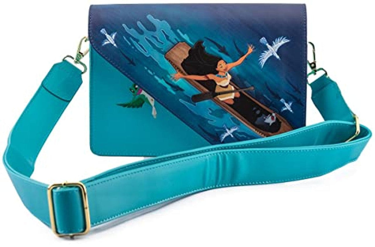 LOUNGEFLY DISNEY POCAHONTAS JUST AROUND THE RIVER BEND CROSS BODY BAG 671803385573