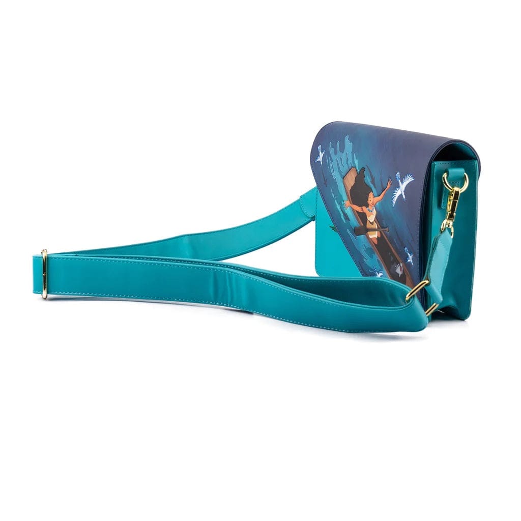 LOUNGEFLY DISNEY POCAHONTAS JUST AROUND THE RIVER BEND CROSS BODY BAG 671803385573