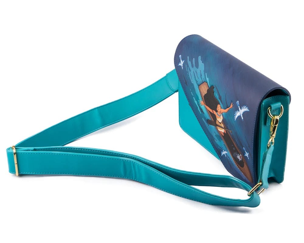 LOUNGEFLY DISNEY POCAHONTAS JUST AROUND THE RIVER BEND CROSS BODY BAG 671803385573