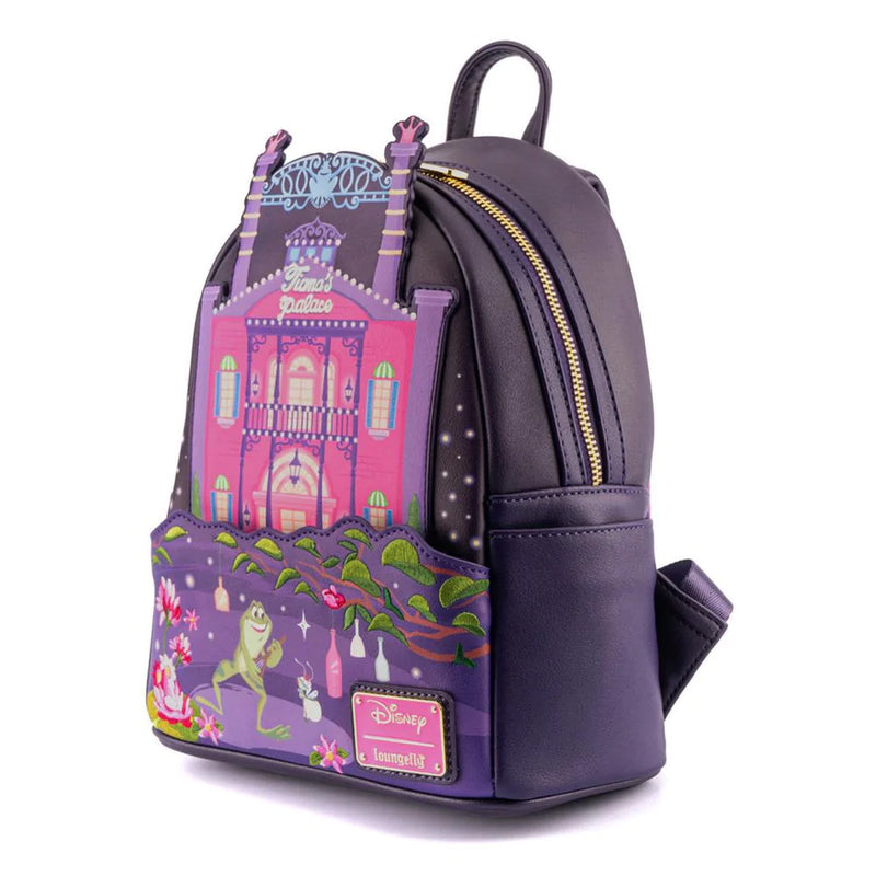 LOUNGEFLY DISNEY PRINCESS AND THE FROG TIANA'S PALACE MINI BACKPACK 671803383036