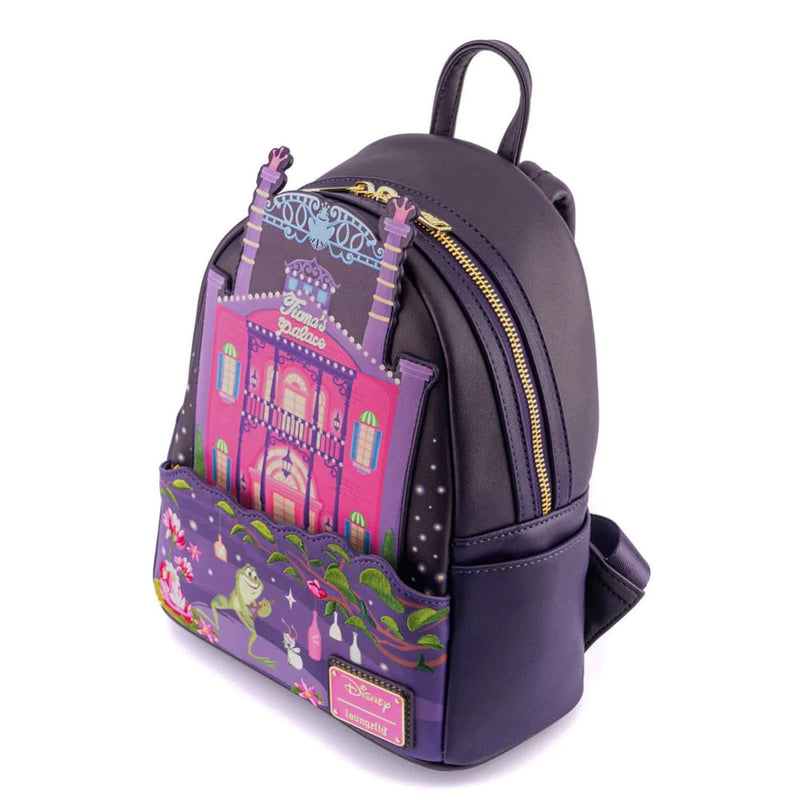 LOUNGEFLY DISNEY PRINCESS AND THE FROG TIANA'S PALACE MINI BACKPACK 671803383036