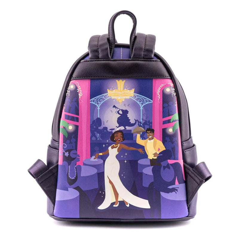 LOUNGEFLY DISNEY PRINCESS AND THE FROG TIANA'S PALACE MINI BACKPACK 671803383036