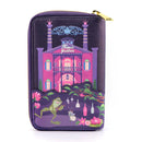 LOUNGEFLY DISNEY PRINCESS AND THE FROG TIANA'S PALACE ZIP AROUND WALLET 671803383067