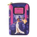 LOUNGEFLY DISNEY PRINCESS AND THE FROG TIANA'S PALACE ZIP AROUND WALLET 671803383067