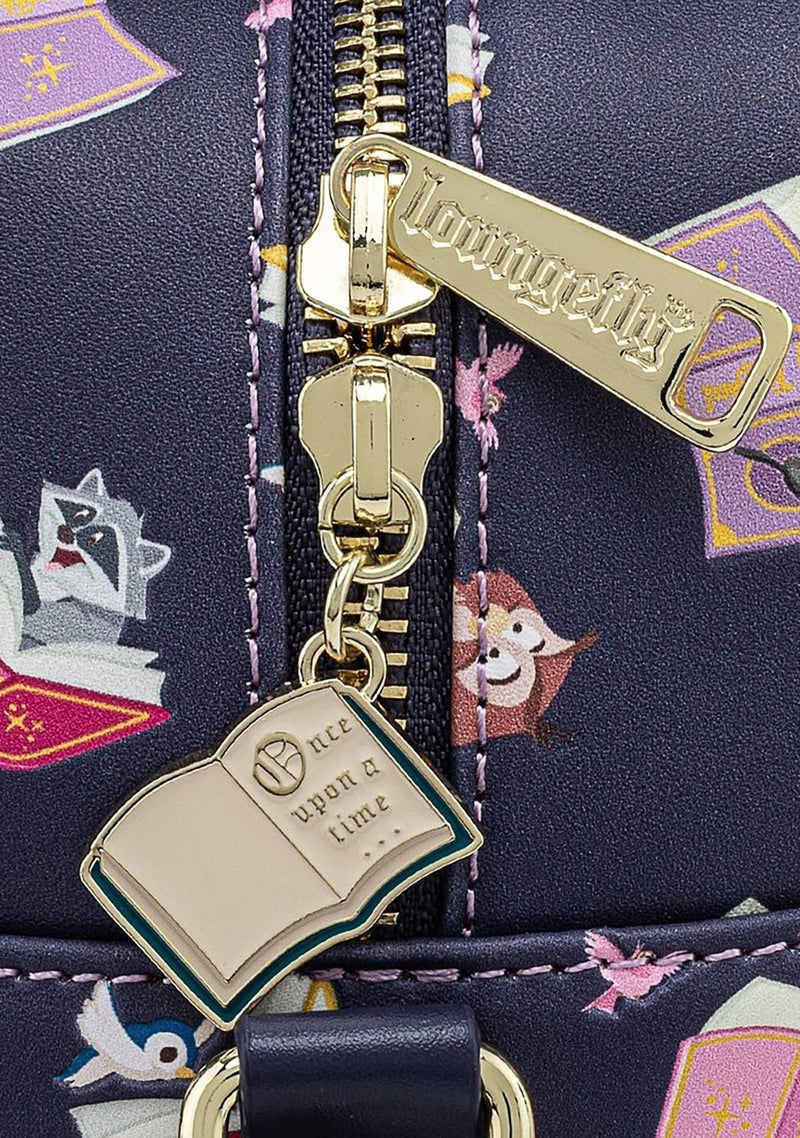 disney princess books aop mini backpack Loungefly Disney: - Classics - Happily Ever After - with Zipper Charm in bold red with shiny gold pages Disney Princess - Manga Style
