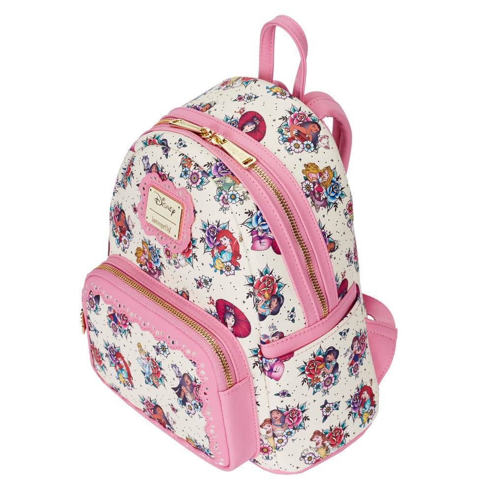 LOUNGEFLY DISNEY PRINCESS TATTOO AOP MINI BACKPACK 671803404182