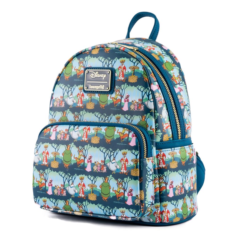 LOUNGEFLY DISNEY ROBIN HOOD SHERWOOD AOP MINI BACKPACK 671803386723