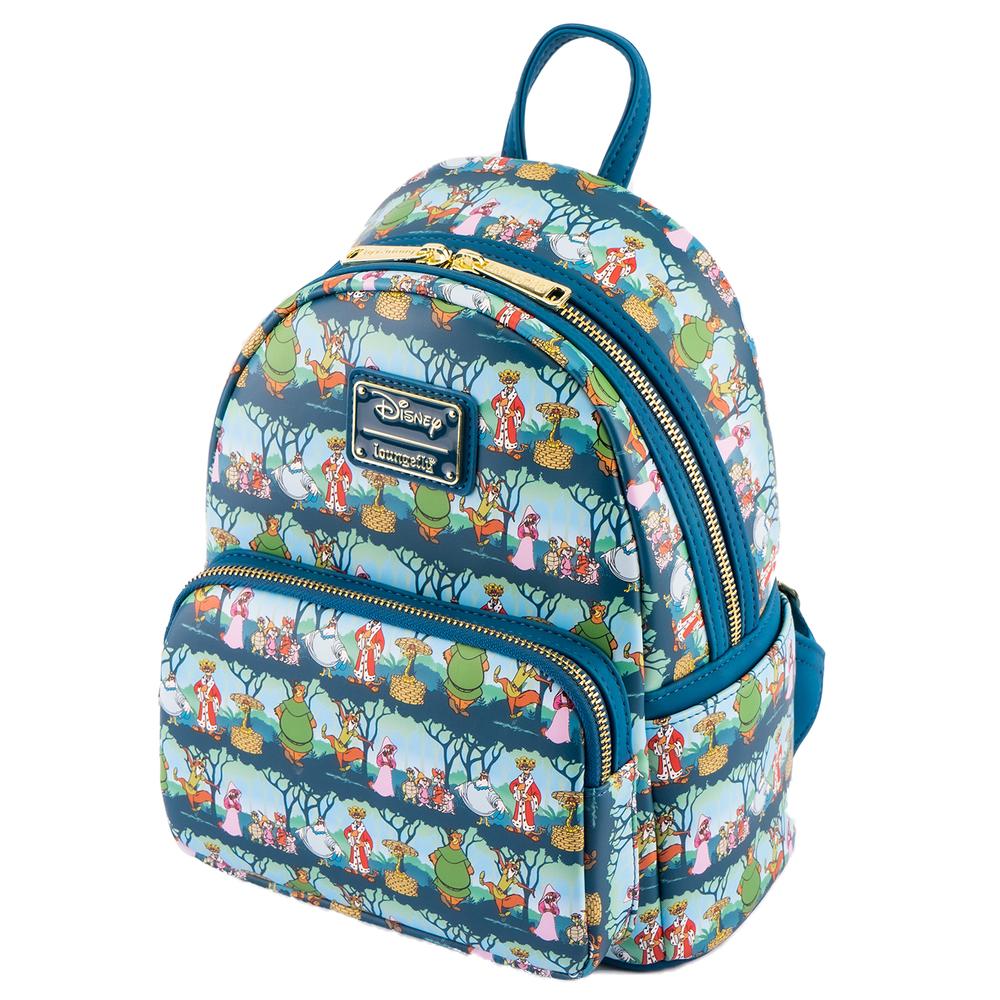 LOUNGEFLY DISNEY ROBIN HOOD SHERWOOD AOP MINI BACKPACK 671803386723