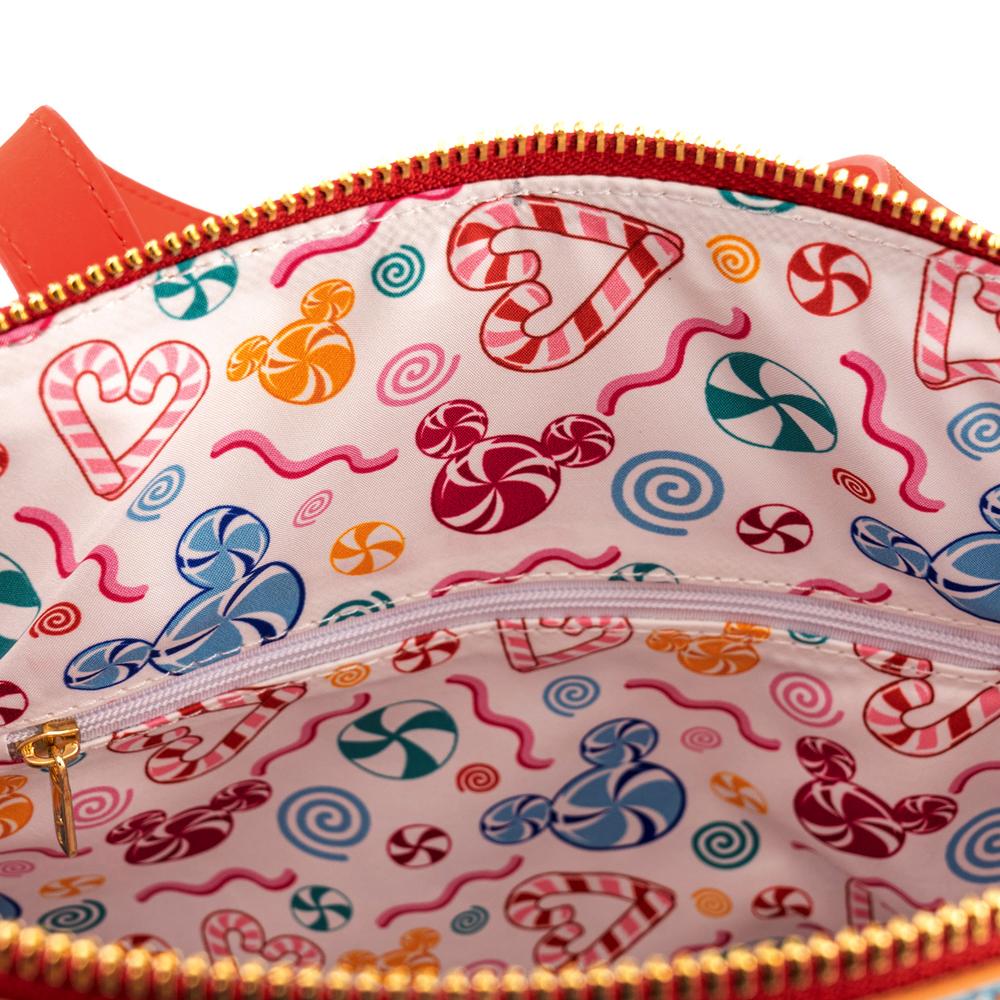 LOUNGEFLY DISNEY SEASONAL GINGER BREAD AOP CROSSBODY BAG 671803383296