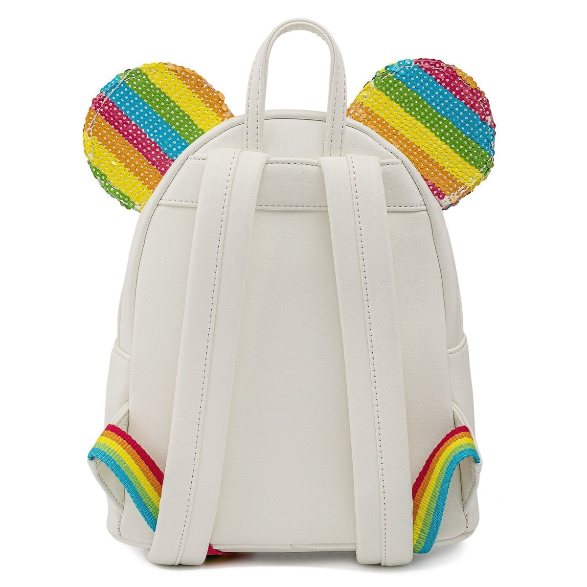 LOUNGEFLY DISNEY SEQUIN RAINBOW MINNIE MINI BACKPACK 671803372467
