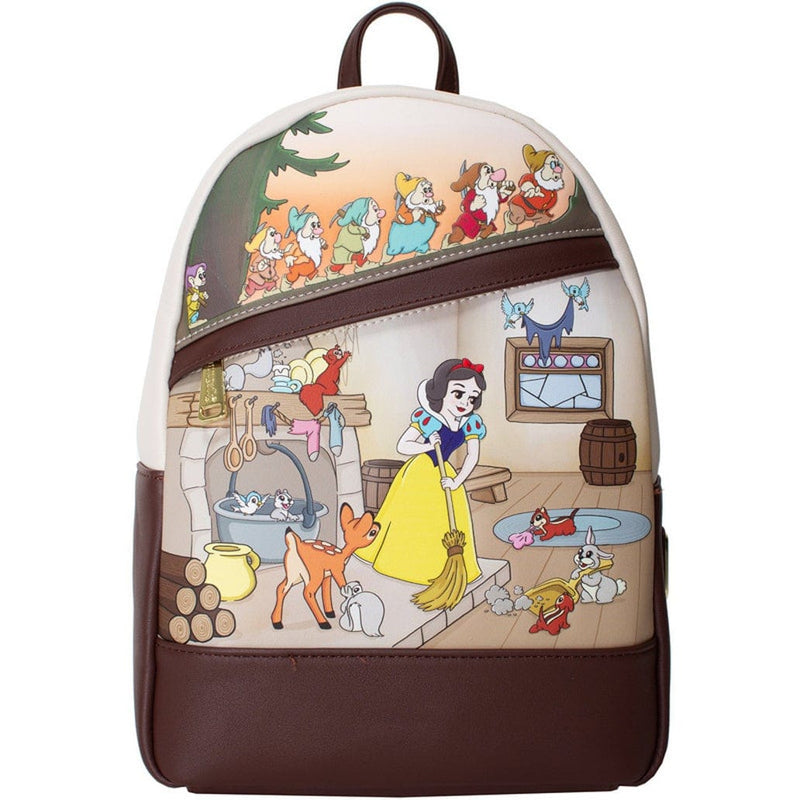 LOUNGEFLY DISNEY SNOW WHITE AND THE SEVEN DWARFS MULTI SC BACKPACK 671803361065