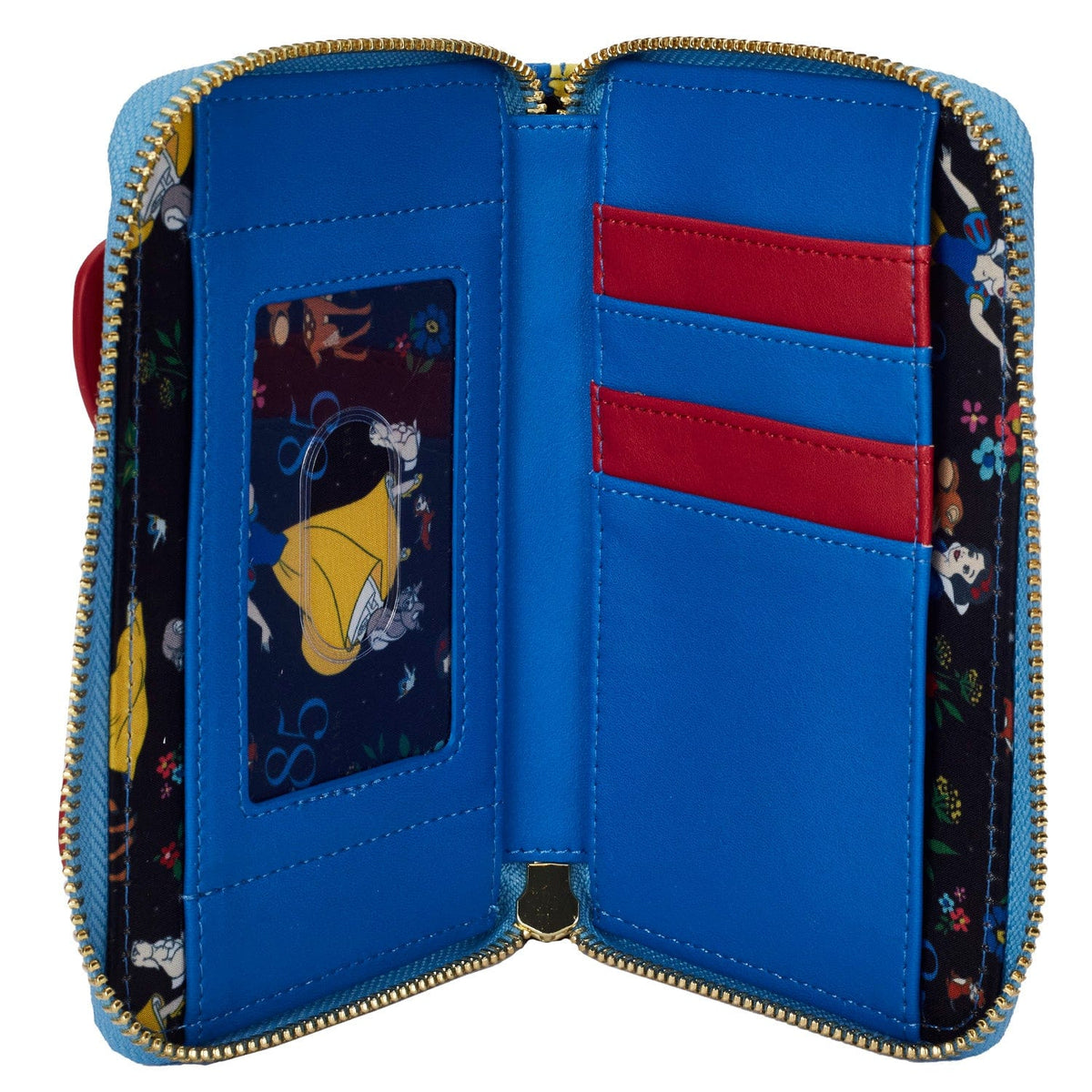 LOUNGEFLY DISNEY SNOW WHITE COSPLAY BOW ZIP AROUND WALLET 671803403741