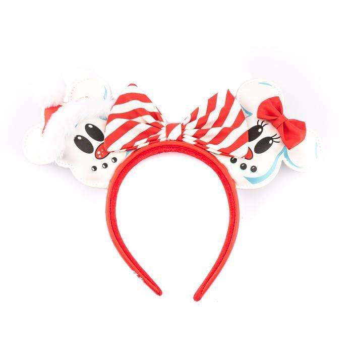 LOUNGEFLY DISNEY SNOWMAN MICKEY MINNIE HEADBAND 671803382671