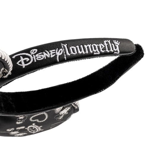 LOUNGEFLY DISNEY STEAMBOAT WILLIE APPLIQUE HAT ROPE PIPING EARS HEADBAND 671803372009
